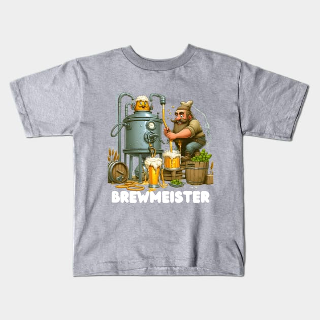 Crafting Man:  Craft beer Brewmeister Giant Kids T-Shirt by MugMusewear